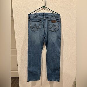 Men’s Wrangler Retro Slim Straight Western Cowboy Jeans Pants Size 36x32